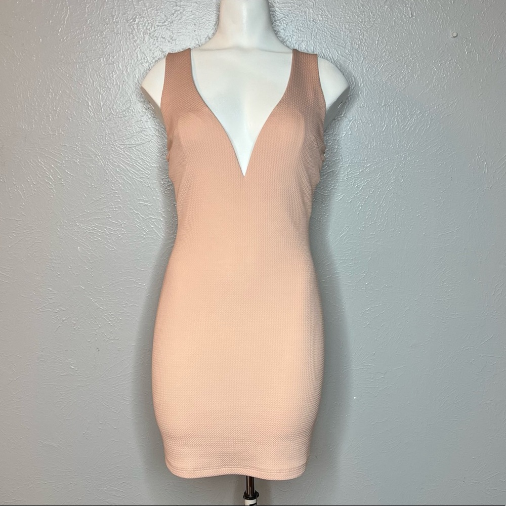 Forever 21 Blush Strappy Above Knee Dress. Size Medium